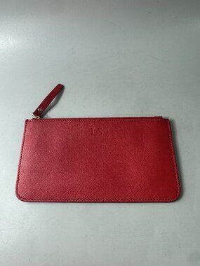 NWOT Lo & Sons Red Slim Saffiano Leather Wallet